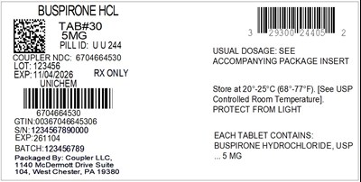 Label (29300 244 05 Buspirone 5mg 67046 645 30)